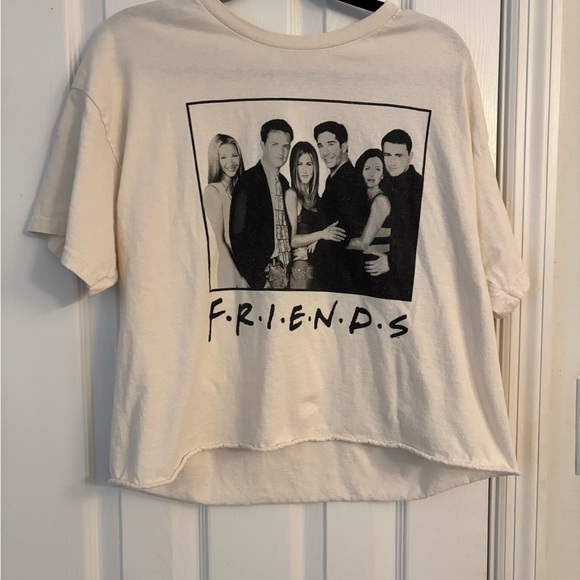 FRIENDS Beige Women’s Cropped top T-shirt L - Picture 1 of 4